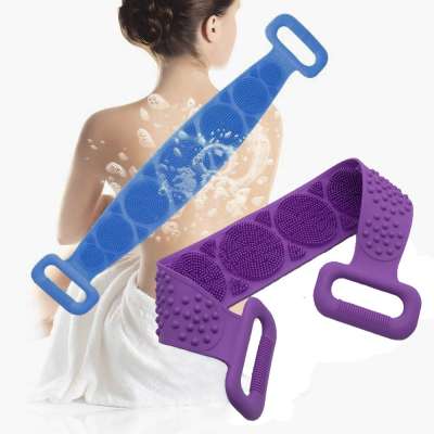 Handle Body Washer Scrubbers Bath Shower Silicone Back Brushes