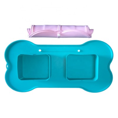 BPA Free Travel Feeding Mat Collapsible Silicone Dog Pet Bowl