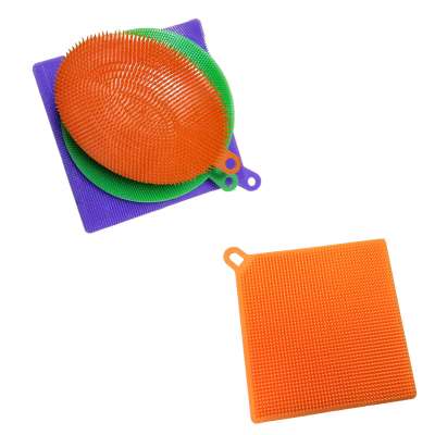 Multipurpose Food-Grade Dishwashing Brush Vegetable Silicone Sponges Scrubber